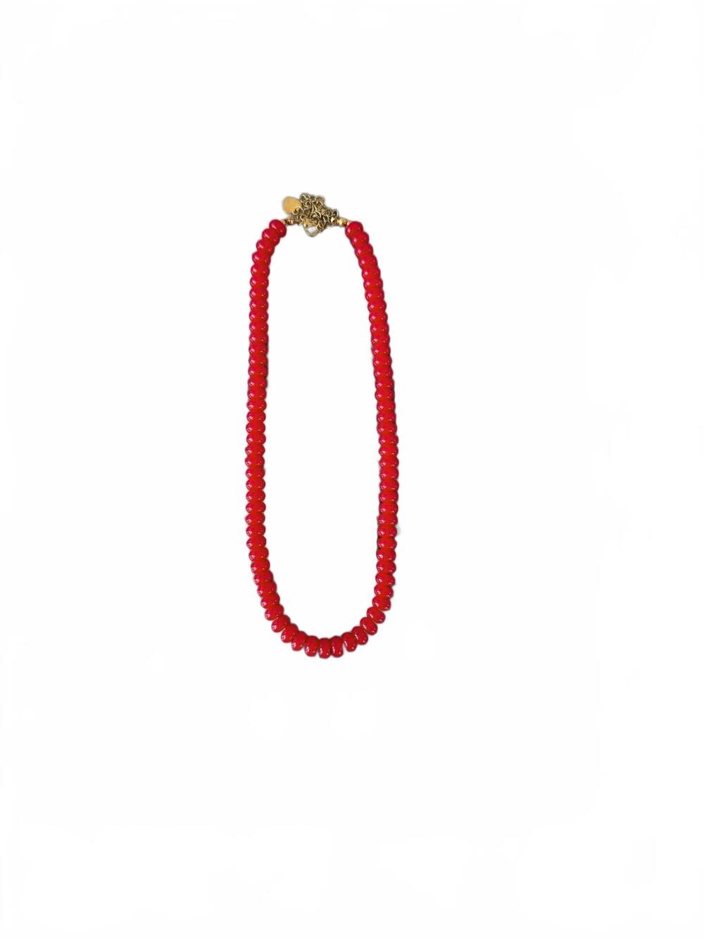 NEW CHANSUTTPEARLS women's hazel necklace in red
